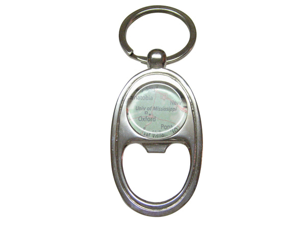 University of Mississippi Map Key Chain Bottle Opener