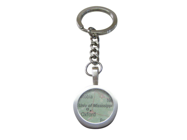 University of Mississippi Map Pendant Keychain
