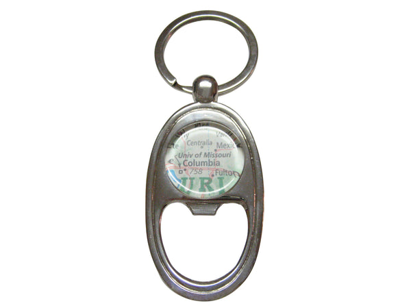 University of Missouri Map Key Chain Bottle Opener