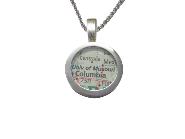 University of Missouri Map Pendant Necklace