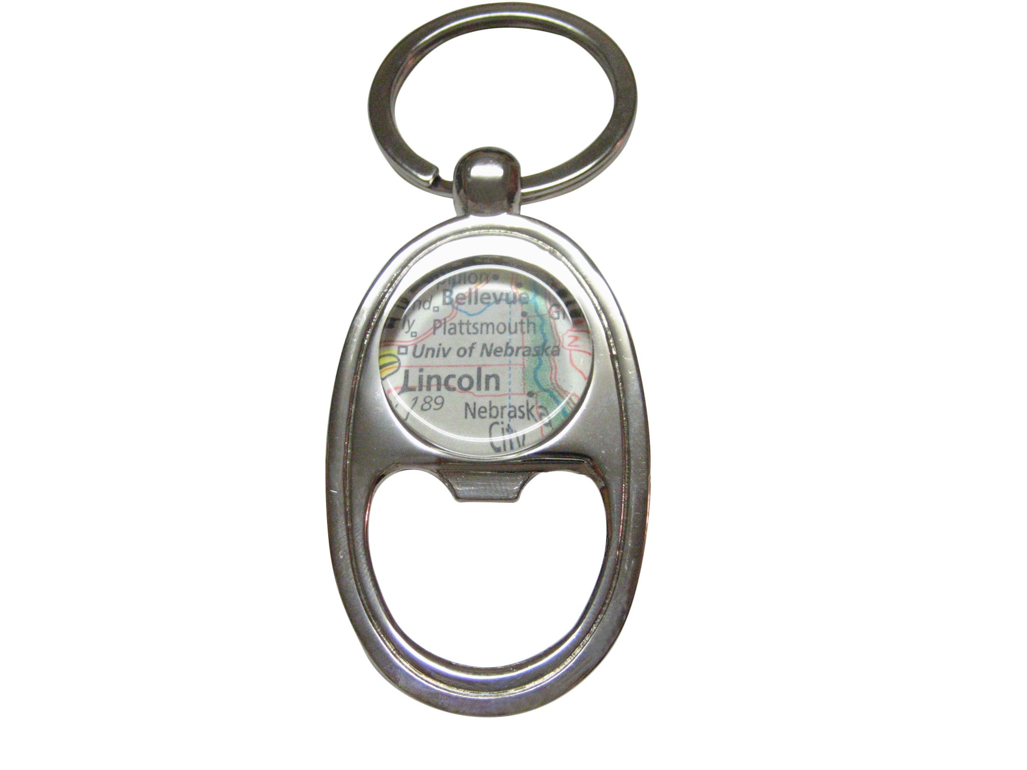 University of Nebraska Map Key Chain Bottle Opener