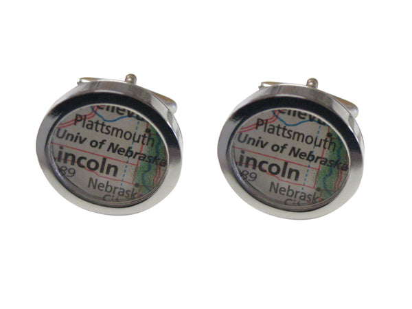 University of Nebraska Map Cufflinks