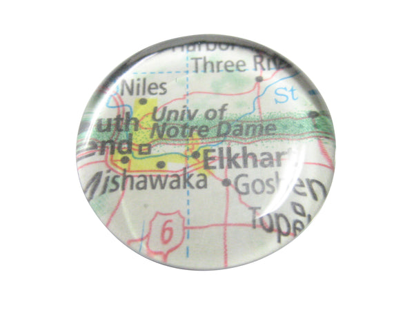 University of Notre Dame Indiana Map Pendant Magnet