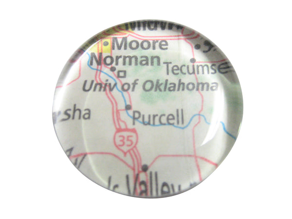 University of Oklahoma Map Pendant Magnet