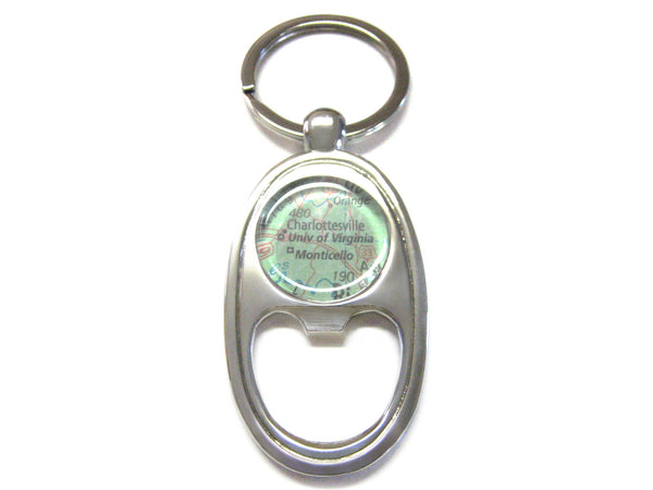 University of Virginia Map Bottle Opener Key Chain
