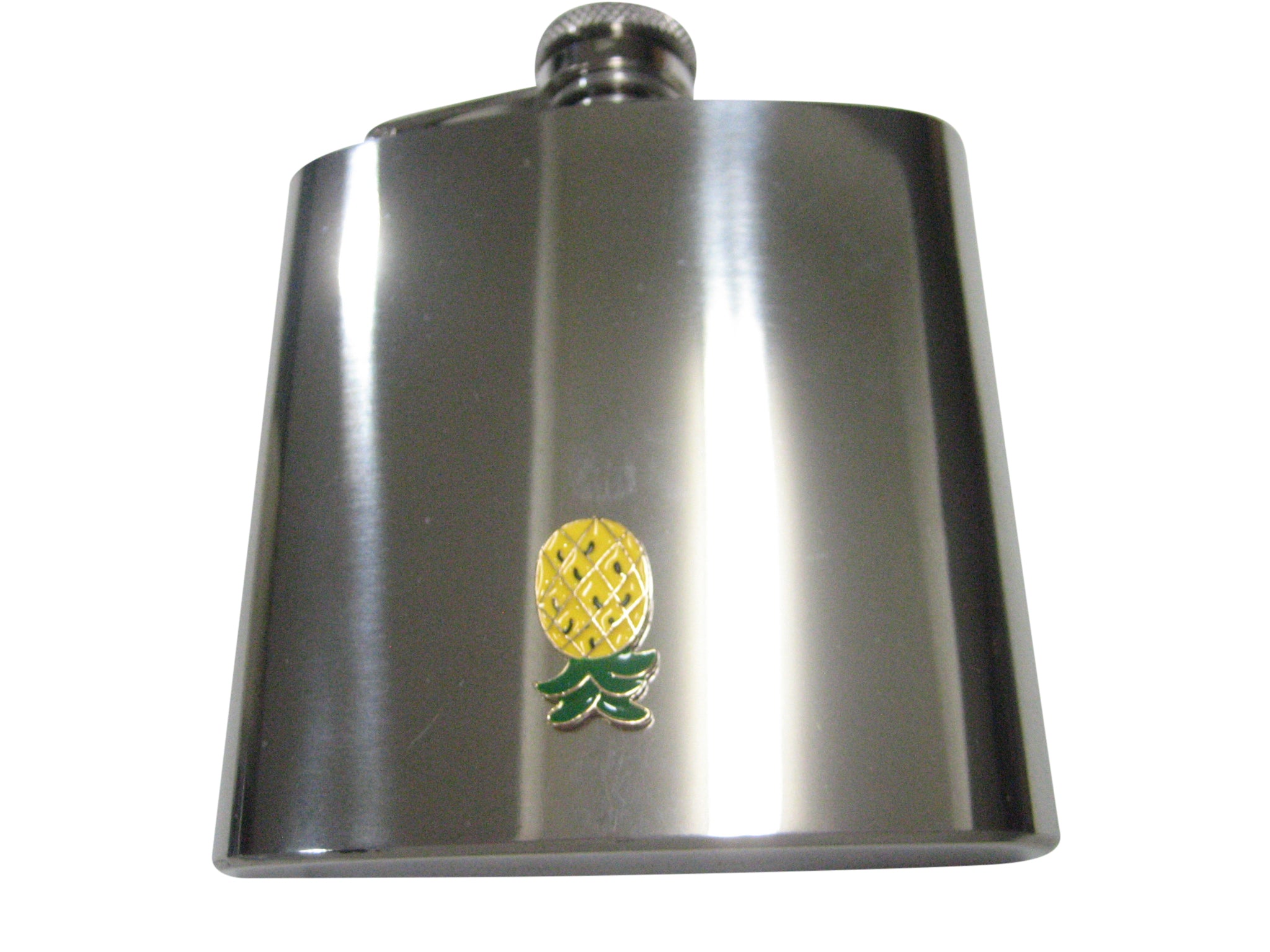 Upside Down Colorful Pineapple Fruit 6oz Flask