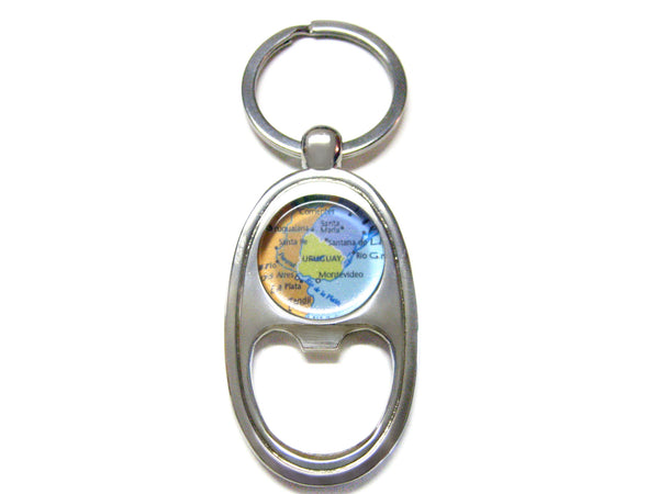 Uruguay Map Bottle Opener Key Chain