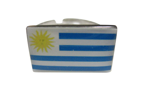 Uruguay Flag Adjustable Size Fashion Ring