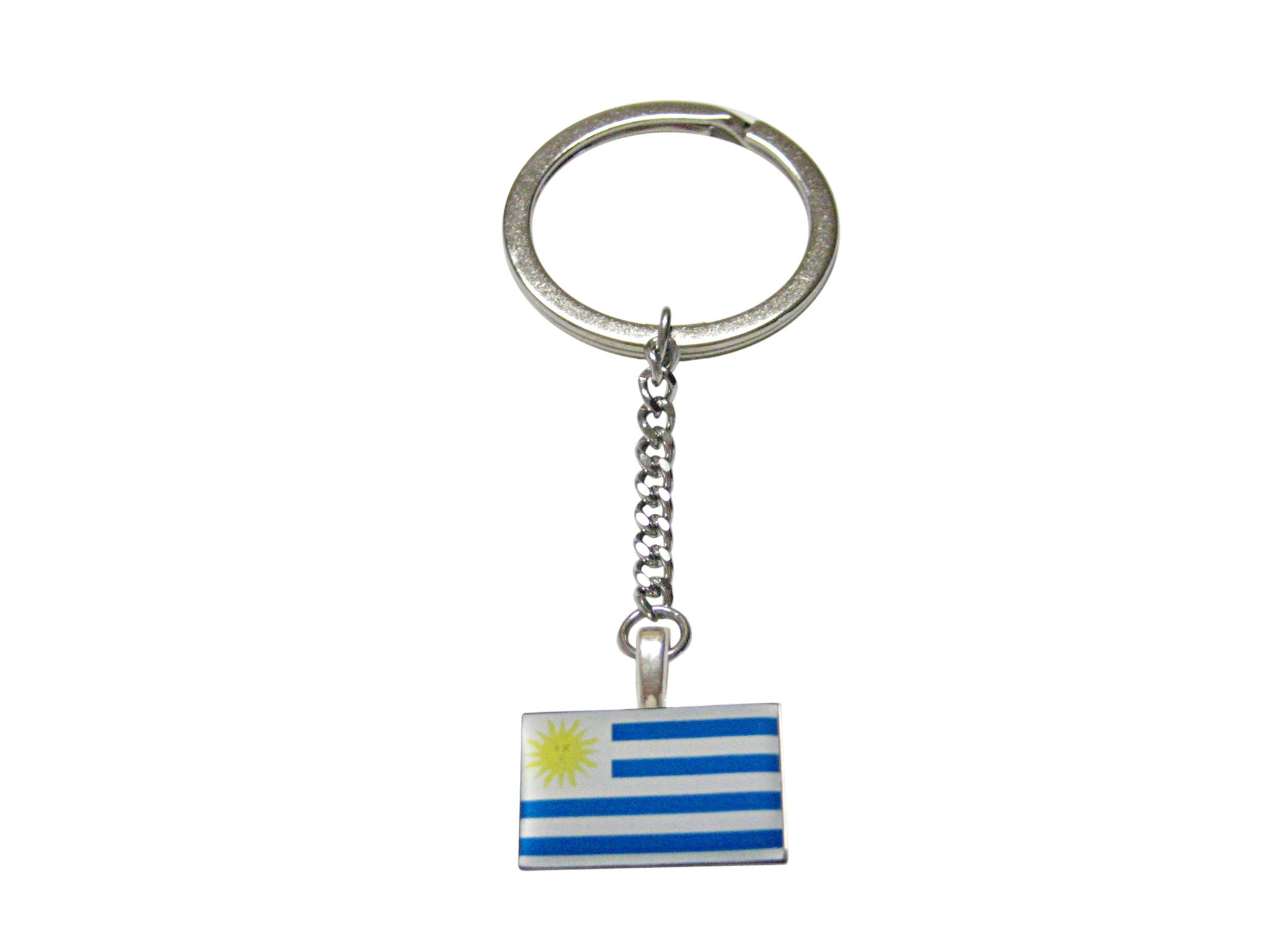 Uruguay Flag Pendant Keychain