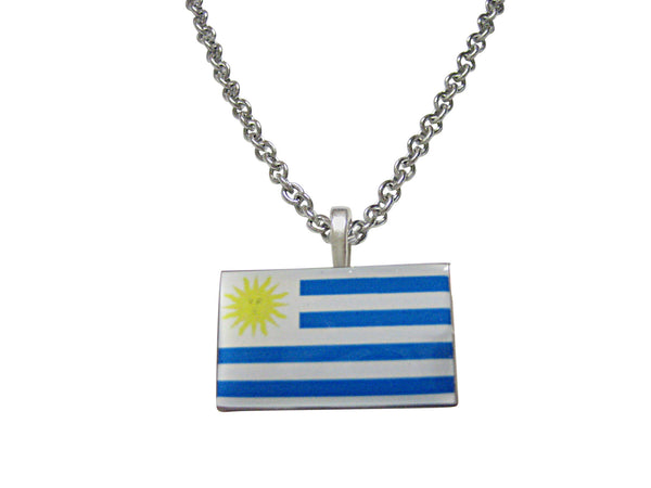 Uruguay Flag Pendant Necklace