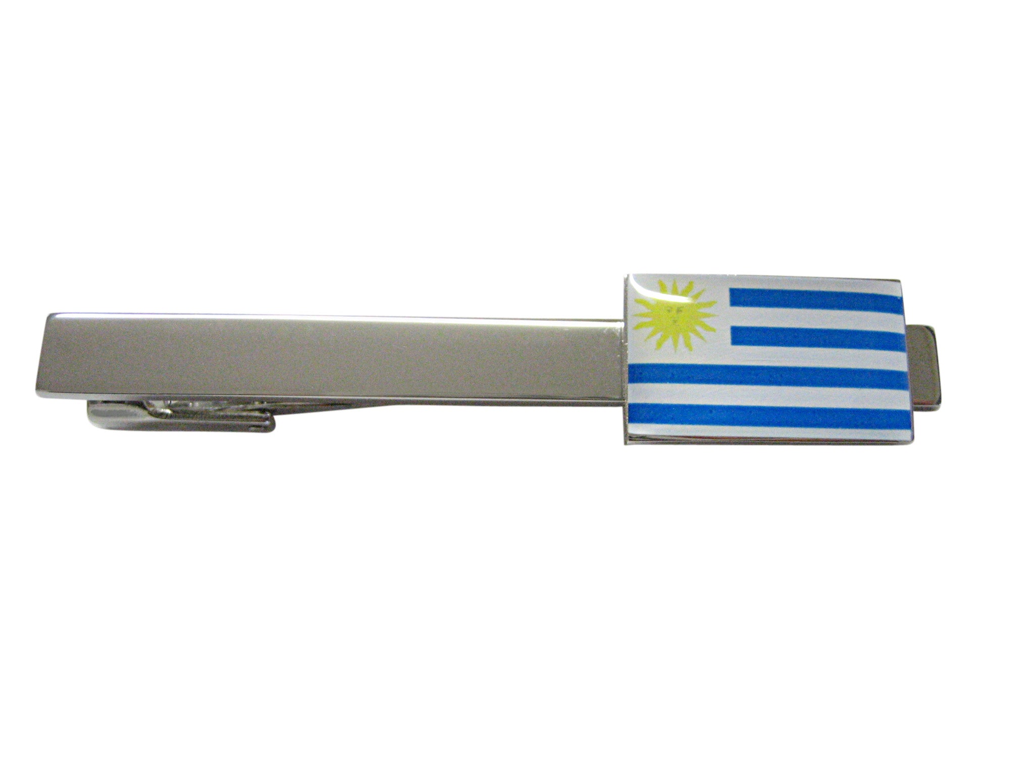 Uruguay Flag Square Tie Clip