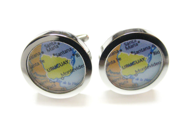 Uruguay Map Cufflinks