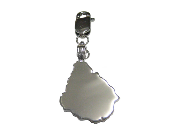 Uruguay Map Shape Pendant Zipper Pull Charm
