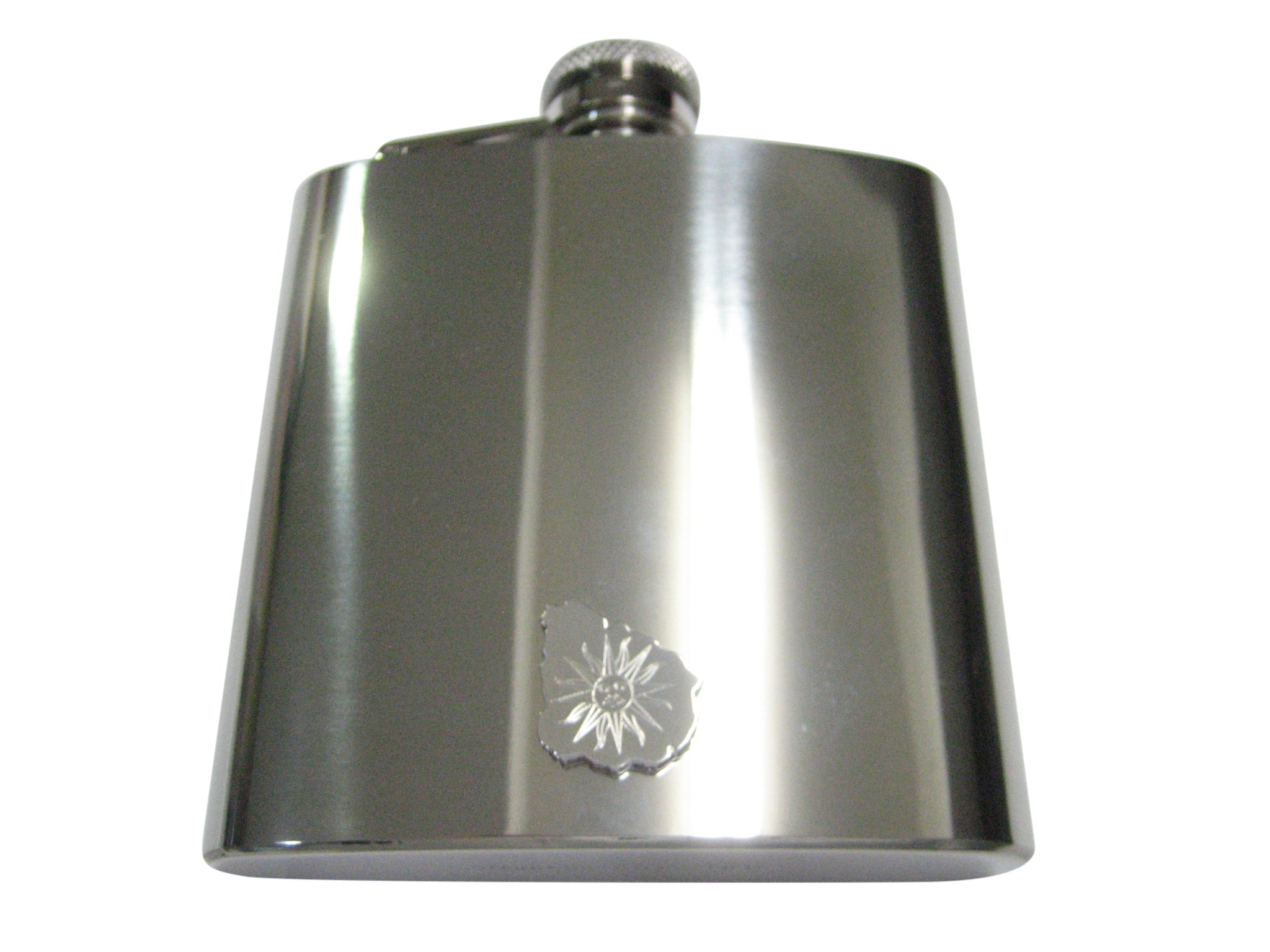Uruguay Map Shape and Flag Design 6oz Flask