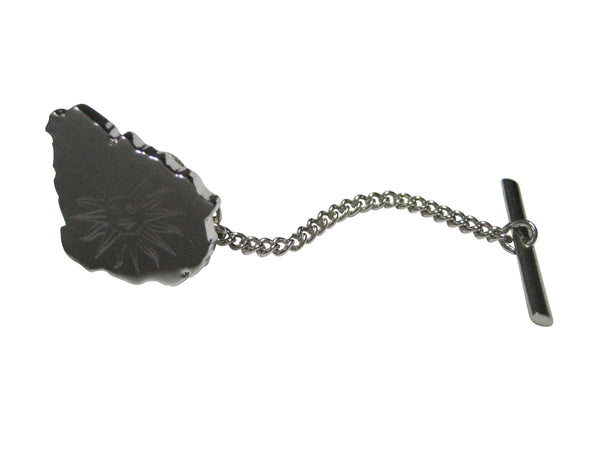 Uruguay Map Shape and Flag Design Tie Tack