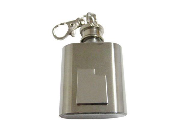 Utah State Map Shape 1 Oz. Stainless Steel Key Chain Flask