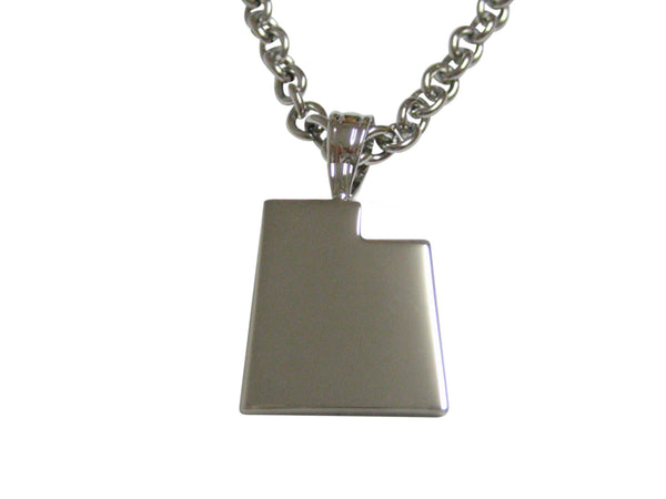 Utah State Map Shape Pendant Necklace