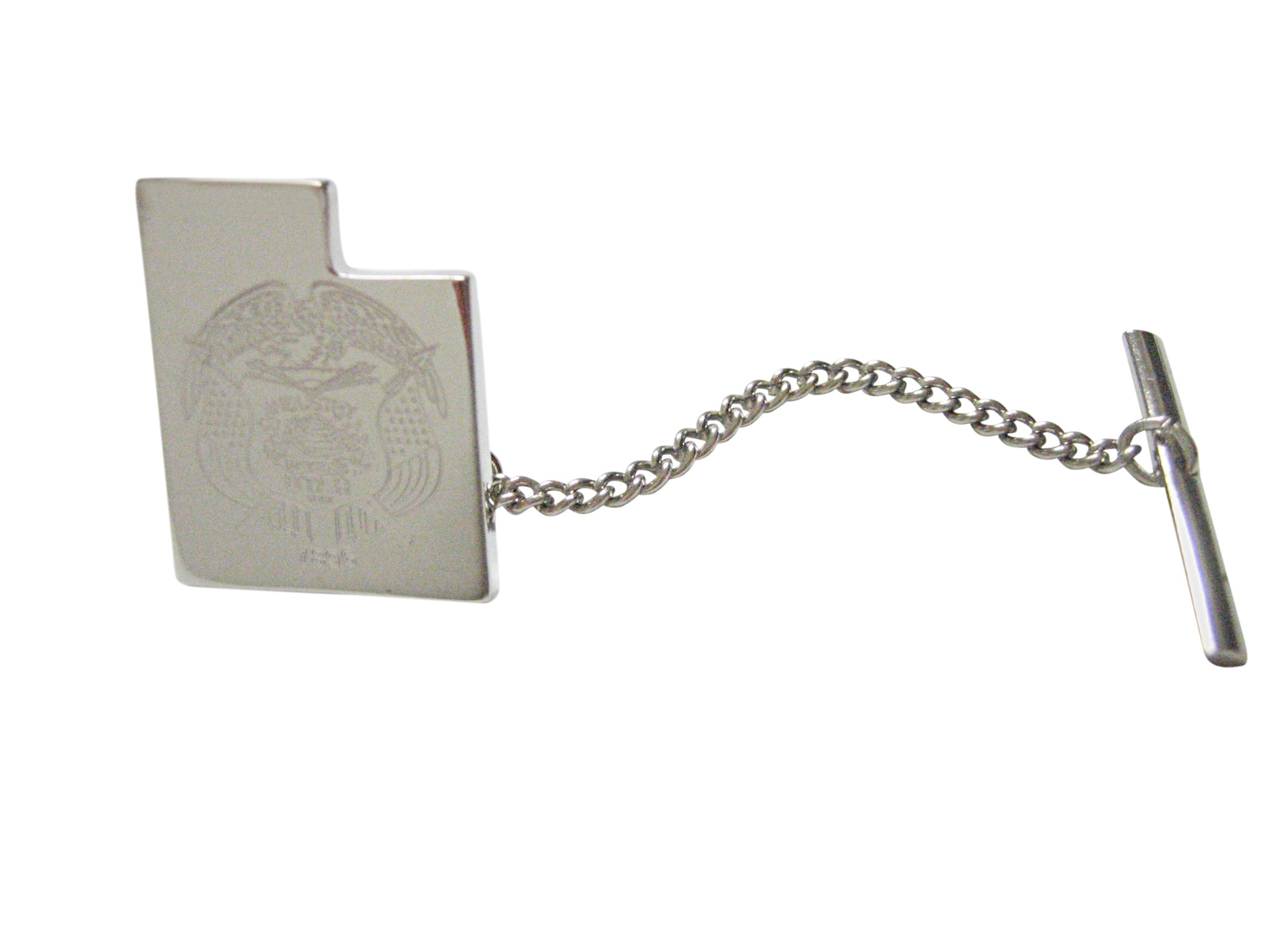Utah State Map Shape and Flag Design Tie Tack
