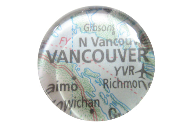 Vancouver Canada V1 Map Pendant Magnet