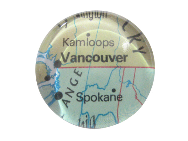 Vancouver Canada V2 Map Pendant Magnet