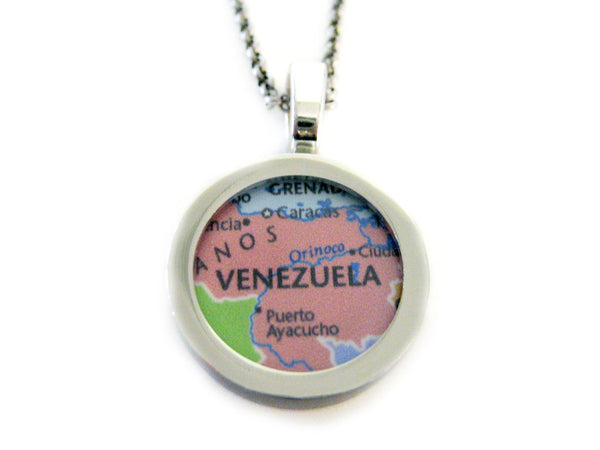 Venezuela Map Pendant Necklace