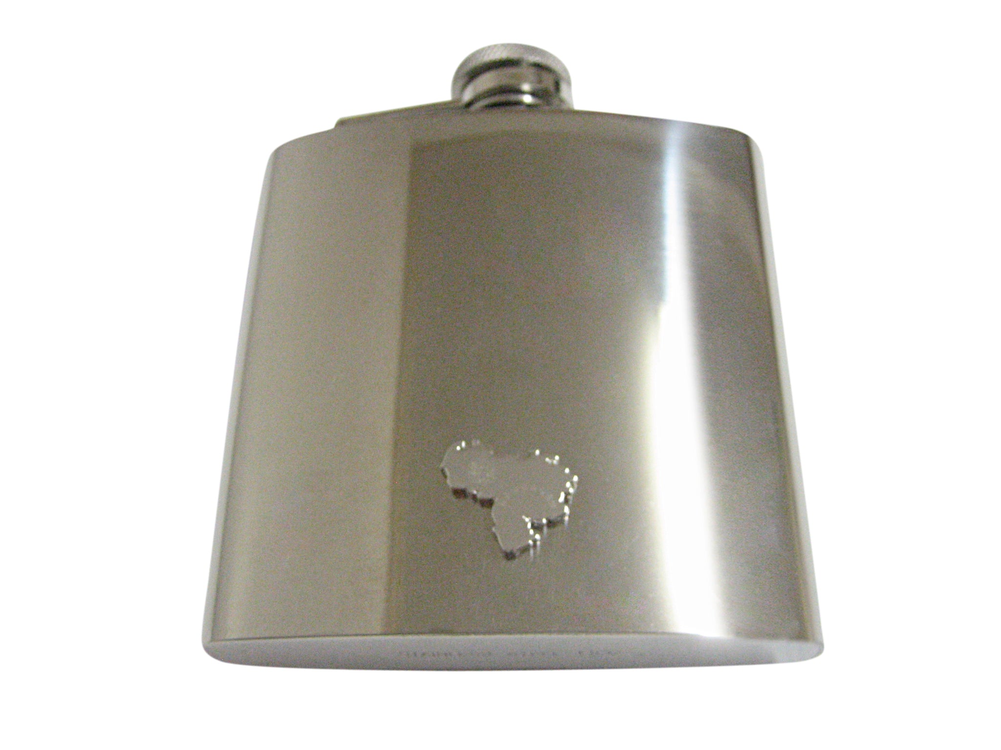 Venezuela Map Shape and Flag Design 6 Oz. Stainless Steel Flask