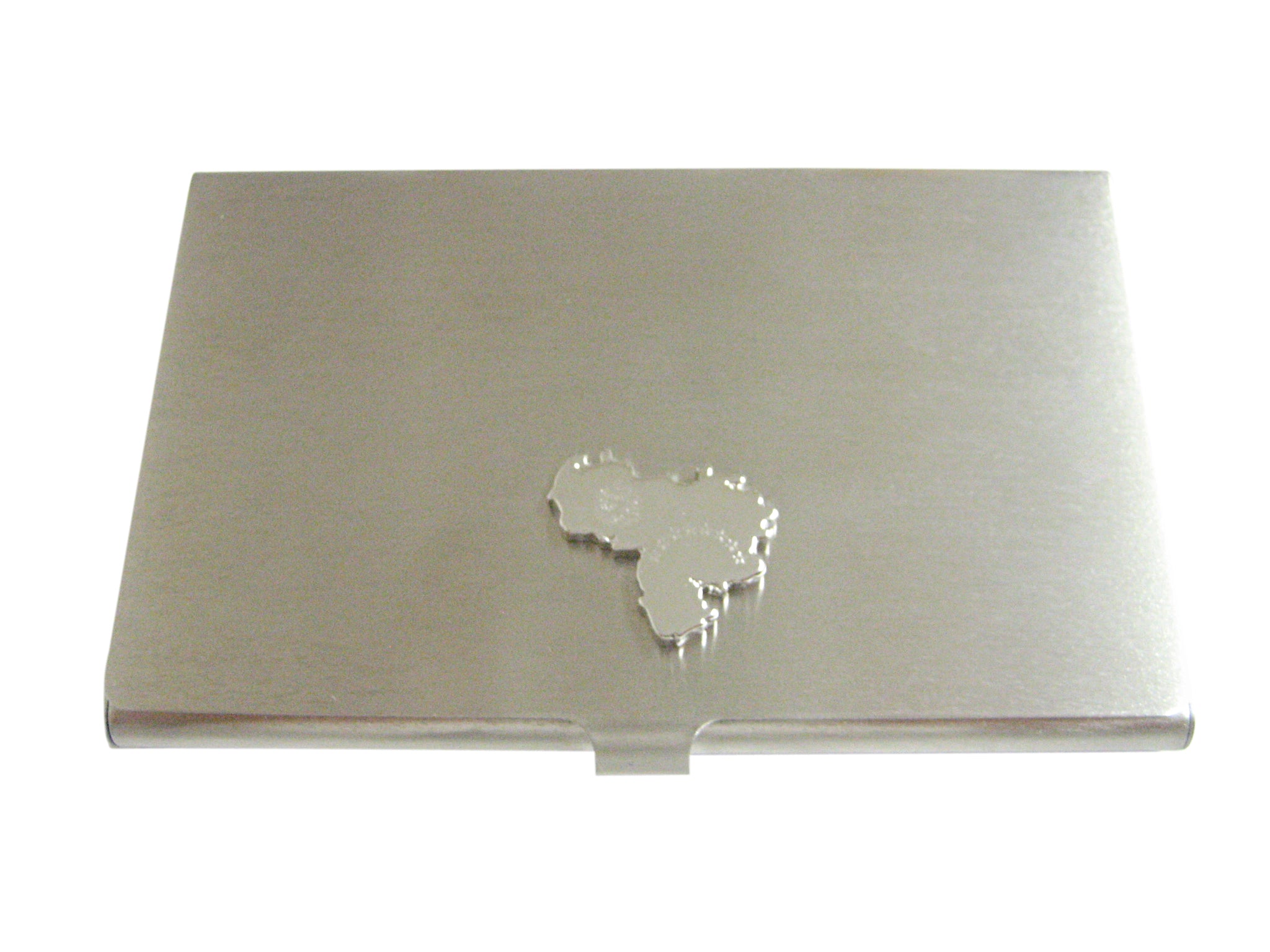 Venezuela Map Shape and Flag Design Business Card Holder