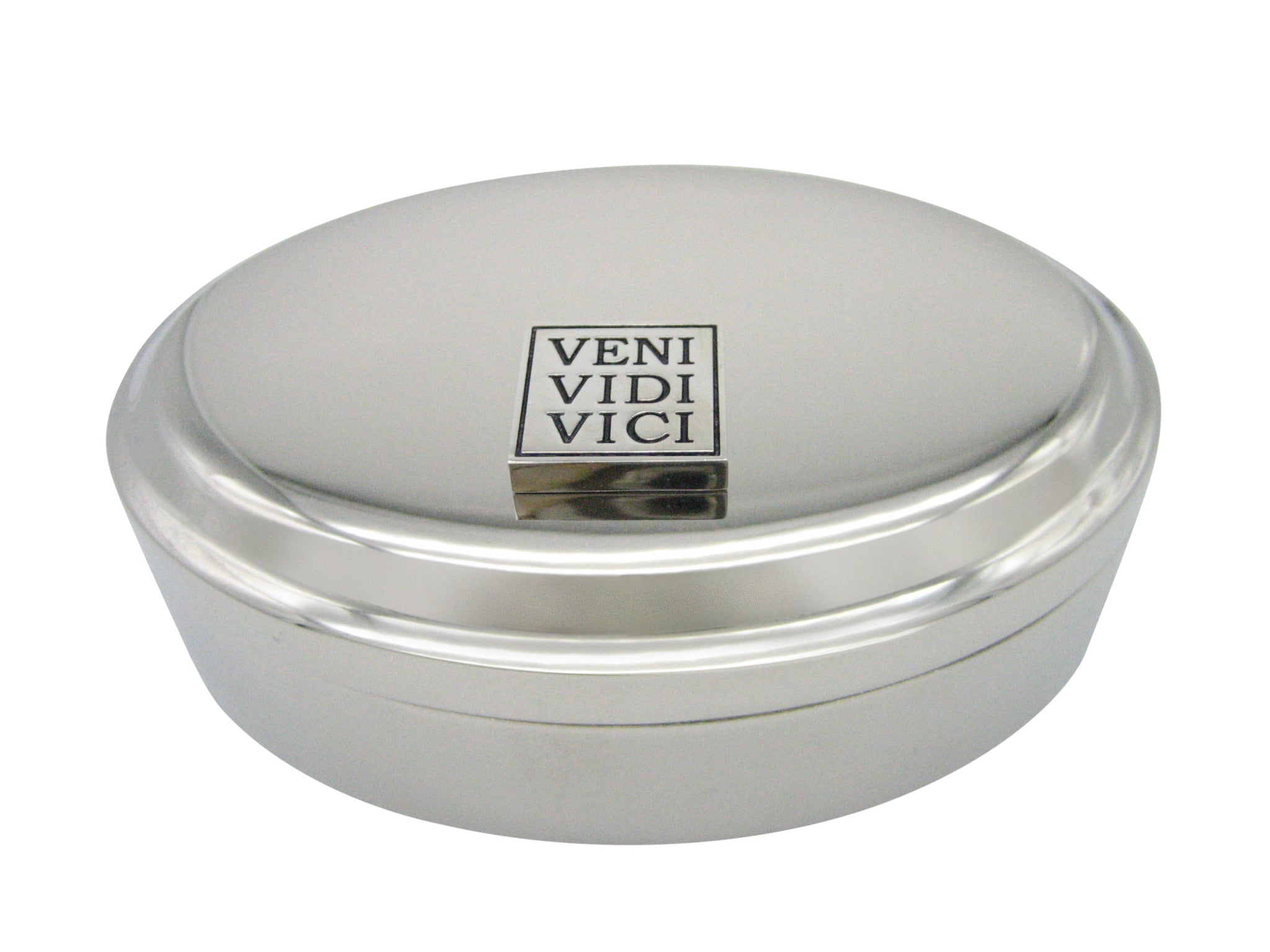 Veni Vidi Vici Pendant Oval Trinket Jewelry Box