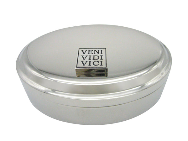 Veni Vidi Vici Pendant Oval Trinket Jewelry Box