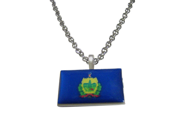 Vermont State Flag Pendant Necklace
