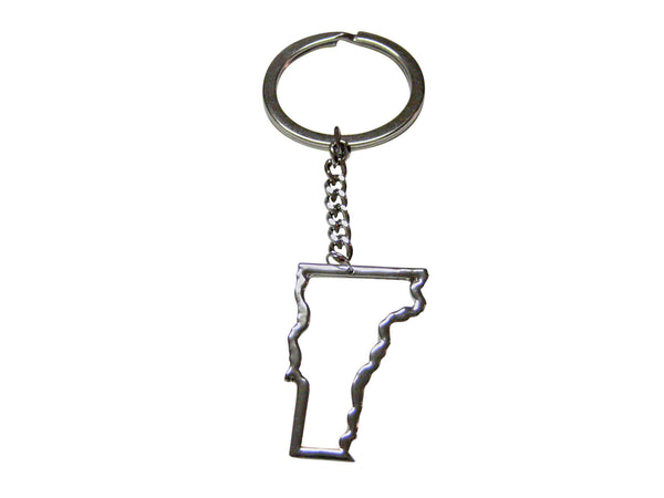 Vermont State Map Outline Keychain