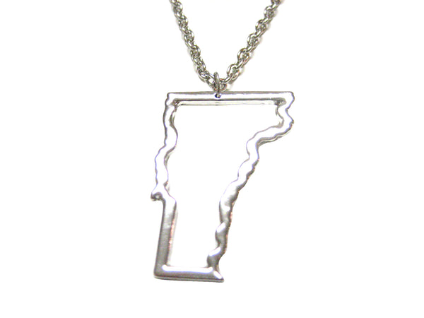 Vermont State Map Pendant Necklace