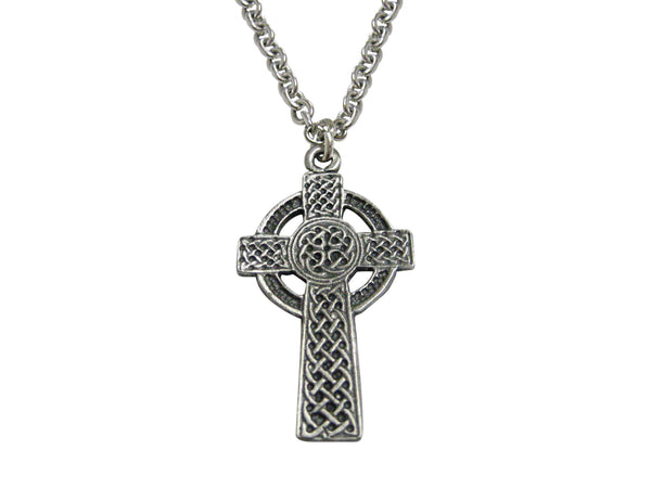 Very Large Celtic Cross Pendant Necklace