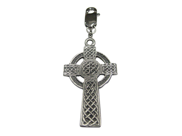 Very Large Celtic Cross Pendant Zipper Pull Charm