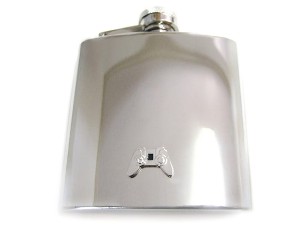 6 Oz. Stainless Steel Flask with Game Controller Pendant