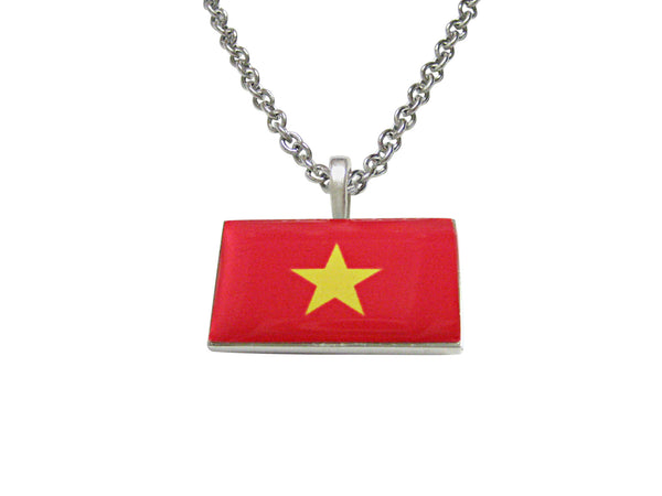 Vietnam Flag Pendant Necklace