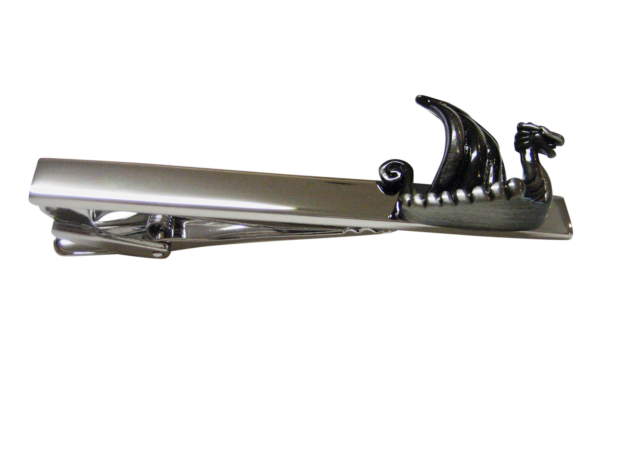 Viking War Boat Square Tie Clip