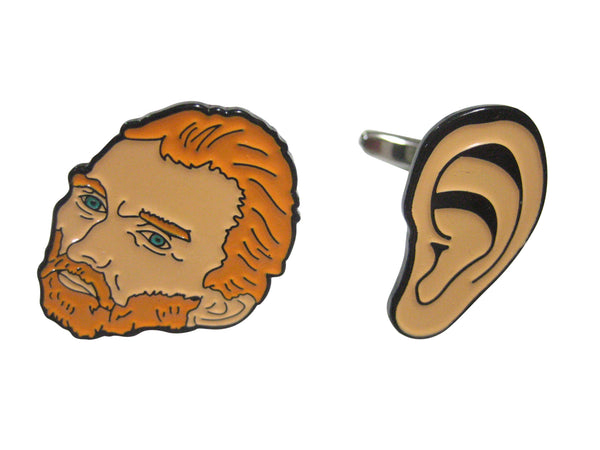 Vincent Van Gogh Head and His Ear Cufflinks