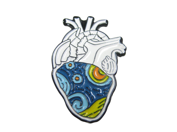 Vincent Van Gogh Starry Night Love Anatomical Heart Magnet