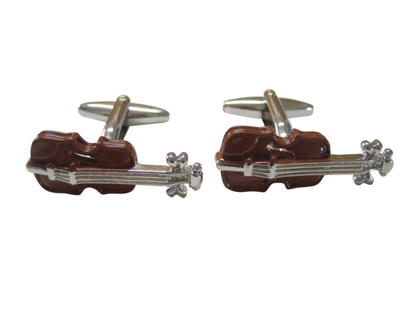 Colored Violin Music Instrument Cufflinks