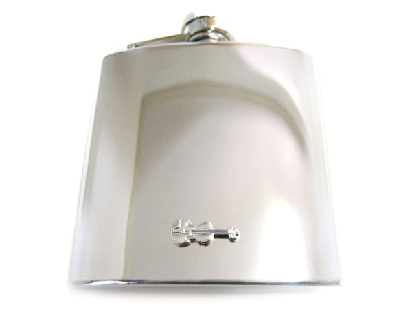 6 Oz. Stainless Steel Flask with Violin Pendant