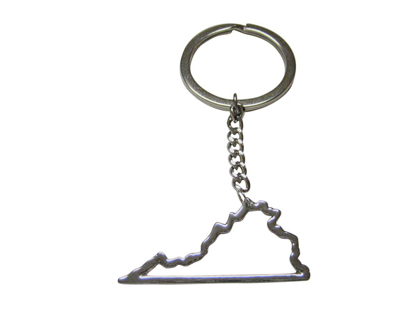 Virginia State Map Outline Keychain