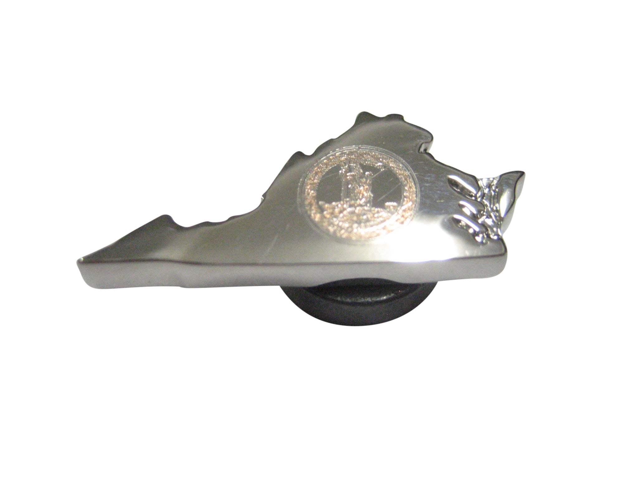 Virginia State Map Shape and Flag Design Magnet