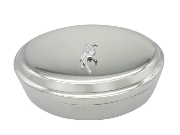 Vulture Bird Pendant Oval Trinket Jewelry Box