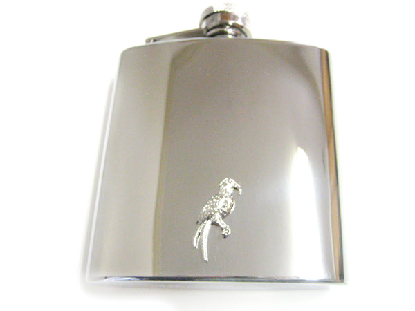 6 Oz. Stainless Steel Flask with Vulture Pendant