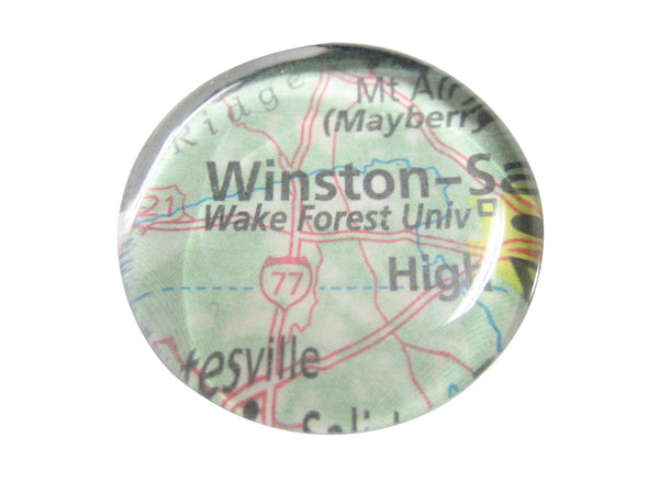 Wake Forest University North Carolina Map Pendant Magnet