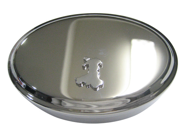 Wales Map Shape Oval Trinket Jewelry Box
