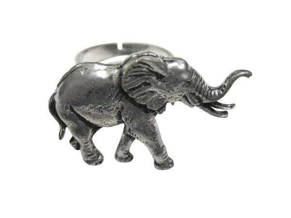 Walking Elephant Adjustable Size Fashion Ring