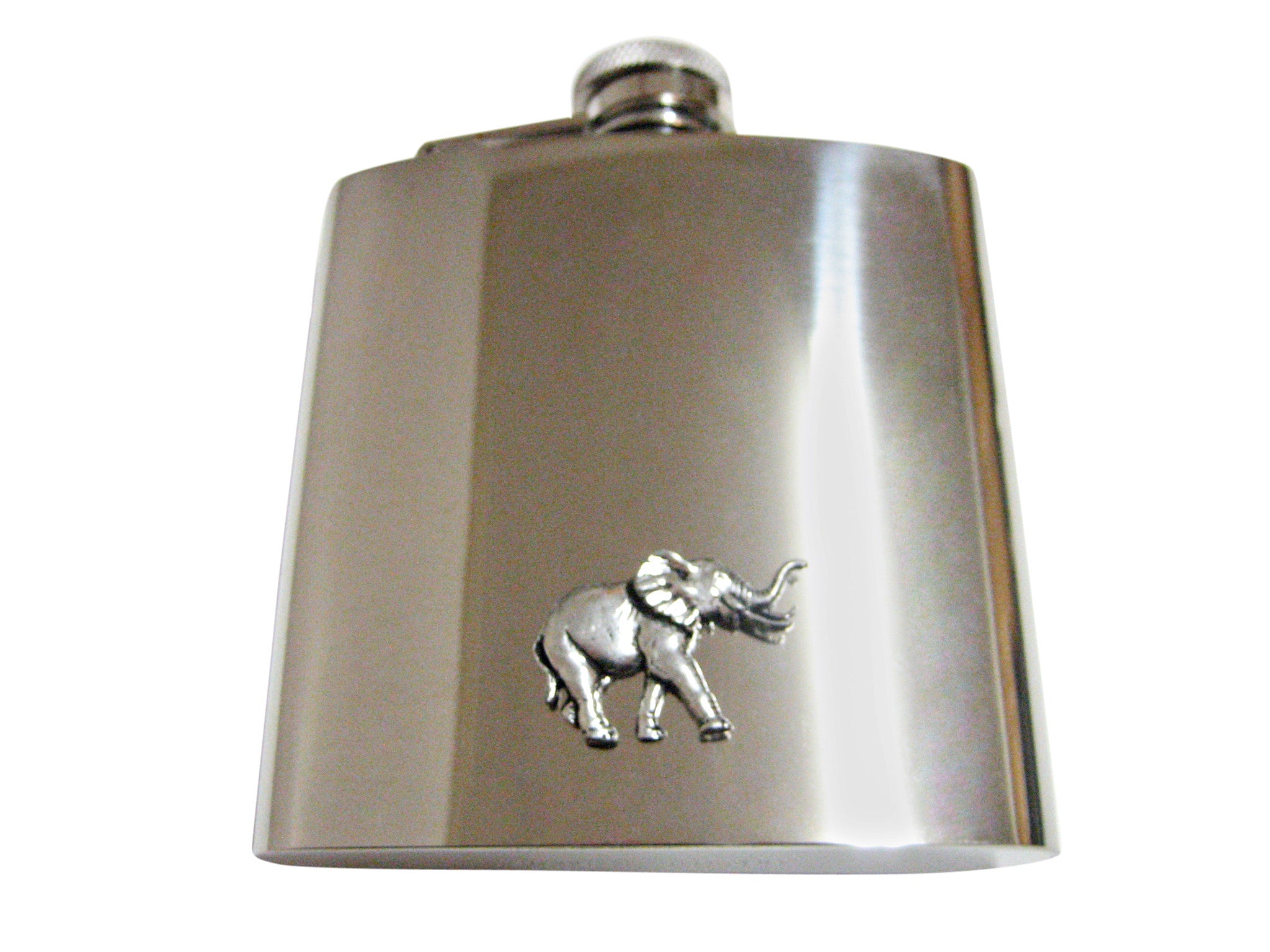 Walking Elephant 6 Oz. Stainless Steel Flask