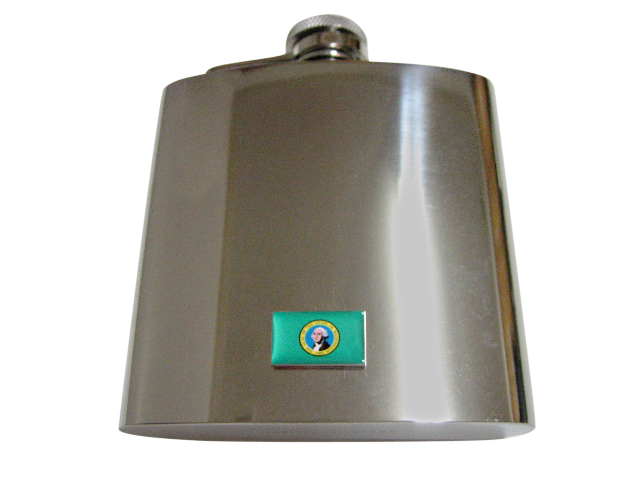 Washington State Flag Pendant 6oz Flask